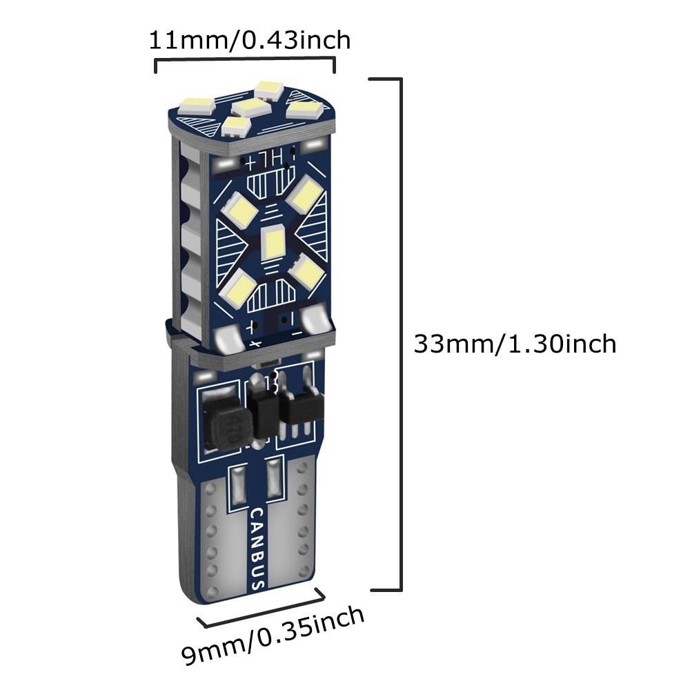 Vit Cambus 2X T10 W5W 15st smd WY5W 168 501 2825 12V-24V Generic