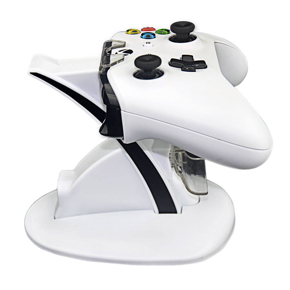Vit Laddnings ställ Dockningsstation Laddstation för Xbox One S kontroller Generic