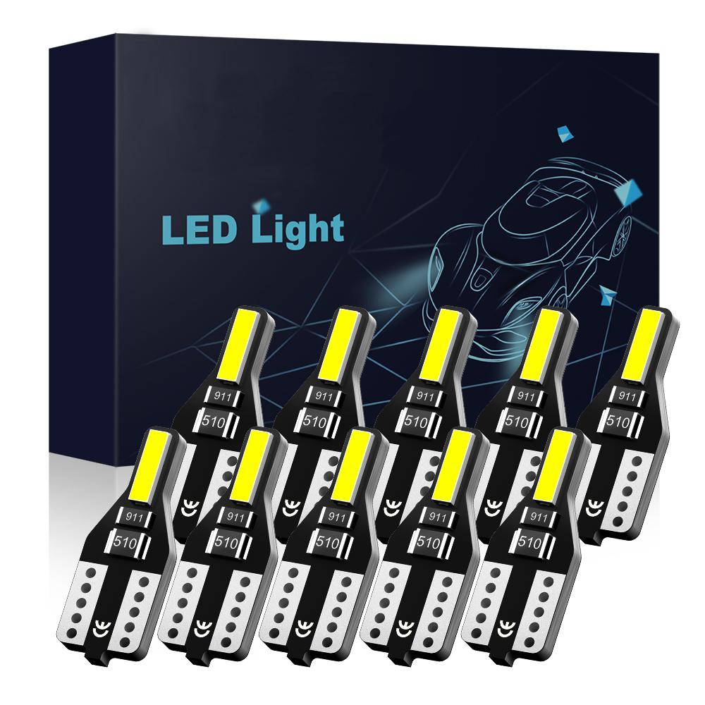 10X T10 Canbus W5W 2x 7020 LED - Vit Generic