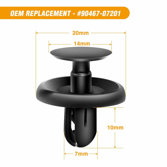 10X Universal plastclips passar bla Toyota /Lexus 9046707201 Generic