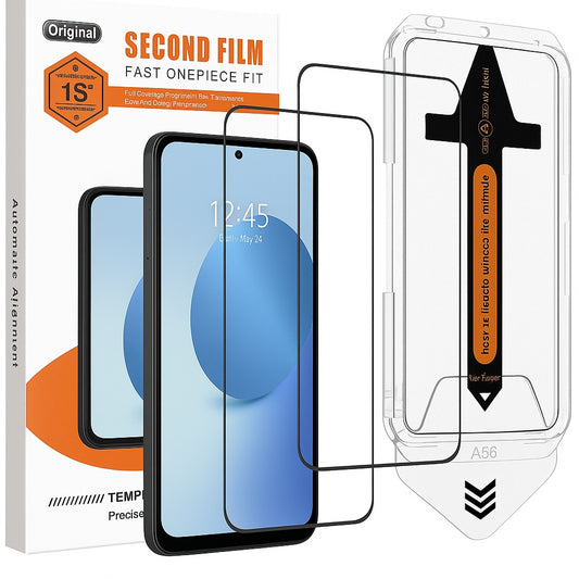 2-Pack Skärmskydd kompatibel med Samsung A56 – Monteringsram Generic