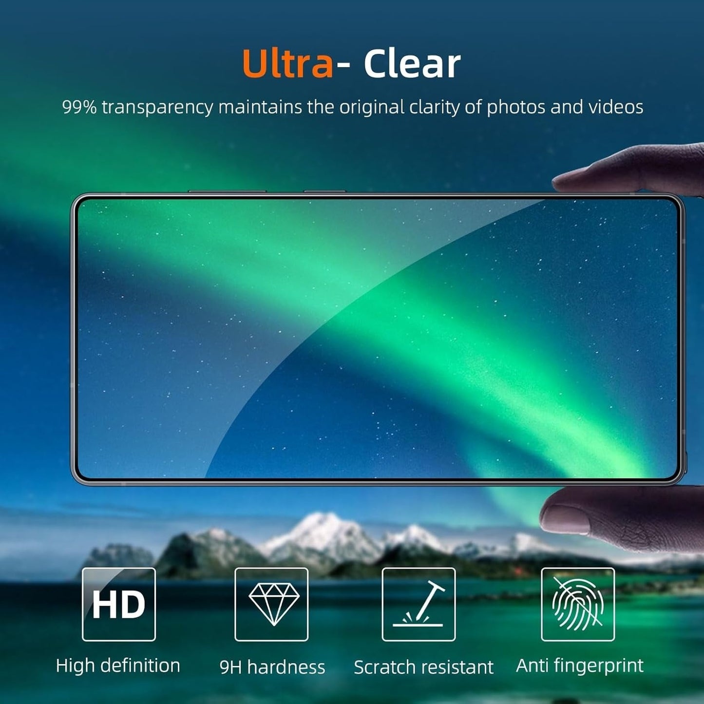 2-Pack Skärmskydd kompatibel med Samsung S24 Plus – Monteringsram Generic