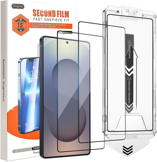 2-Pack Skärmskydd kompatibel med Samsung S25 – Monteringsram Generic