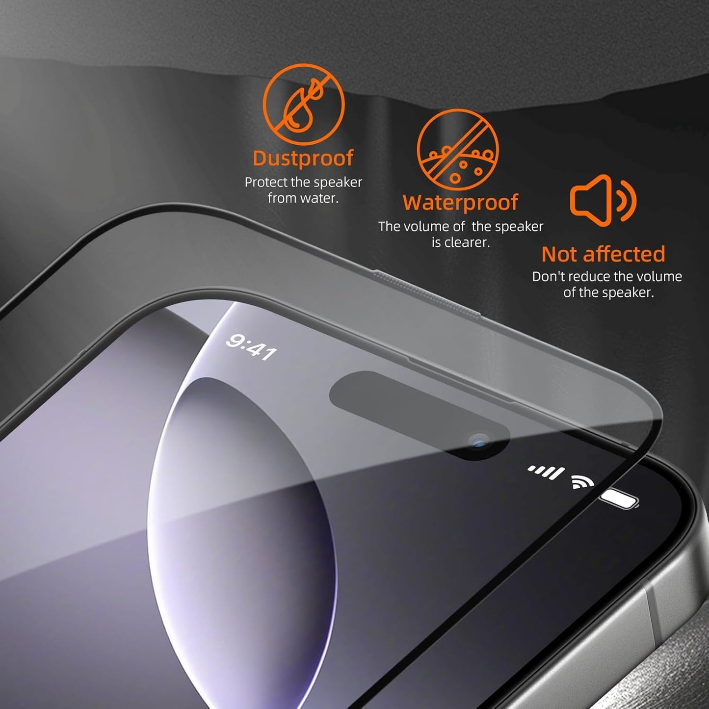 2-Pack Skärmskydd kompatibel med iPhone 15 Pro Max – Monteringsram Generic