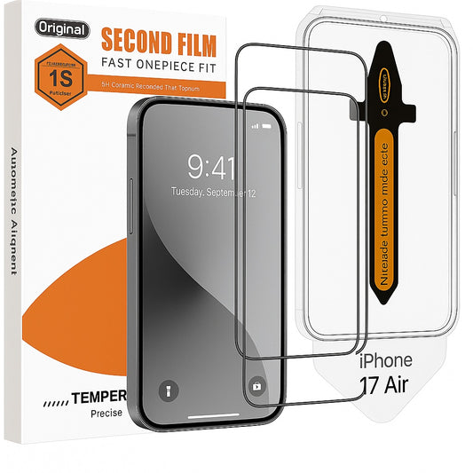 2-Pack Skärmskydd kompatibel med iPhone 17 Air – Monteringsram Generic