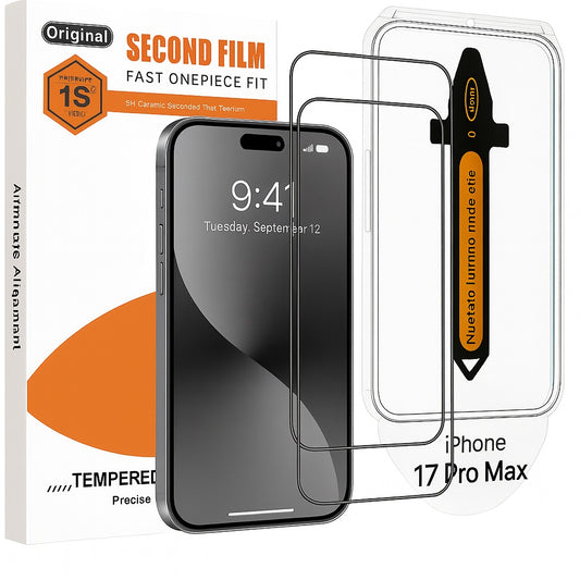 2-Pack Skärmskydd kompatibel mediPhone 17 Pro Max – Monteringsram Generic