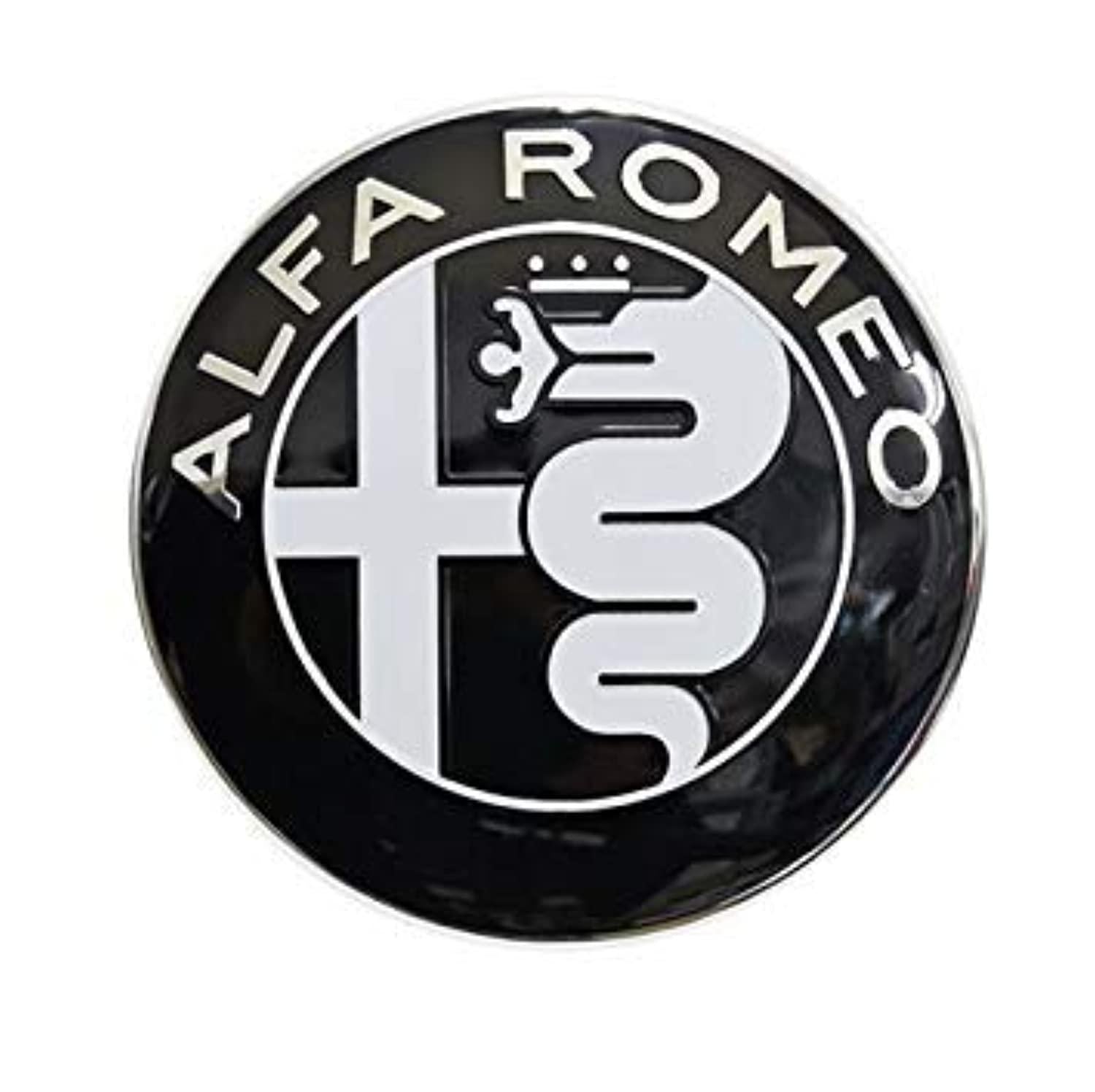 2X Svart 74mm Alfa Romeo Motorhuv Bagagelucka Emblem Generic