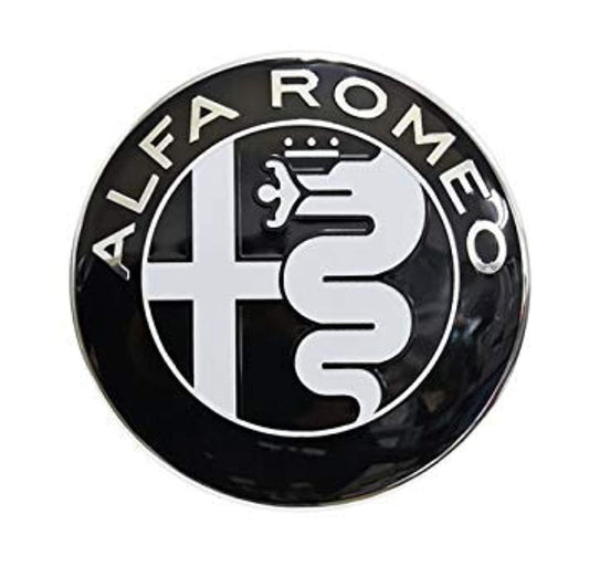2X Svart 74mm Alfa Romeo Motorhuv Bagagelucka Emblem Generic