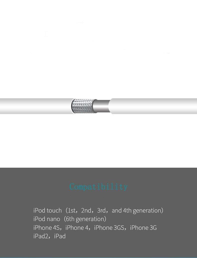 2X Laddkabel för äldre iPhones och iPads 30-pin USB-kabel Generic