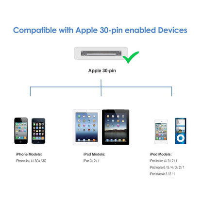 2X Laddkabel för äldre iPhones och iPads 30-pin USB-kabel Generic