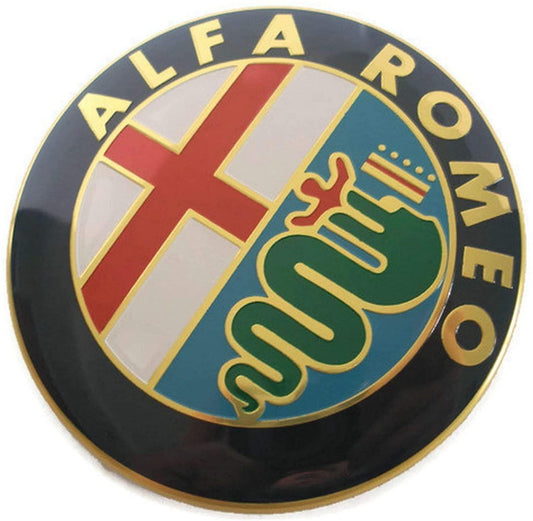 2X Guld 74mm Alfa Romeo Motorhuv Bagagelucka Emblem Generic