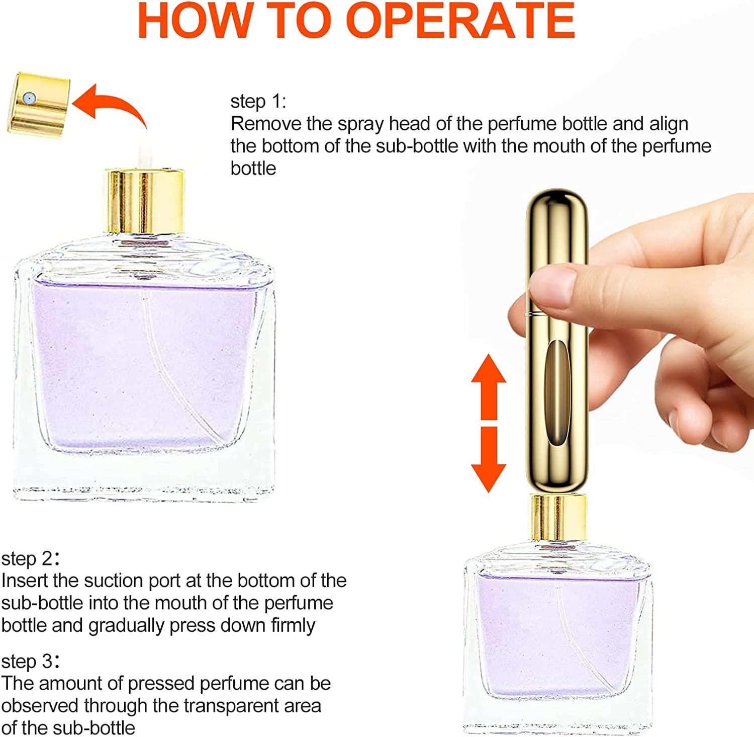 2X Perfume Atomizer 8 ml Parfymflaska för resa Generic