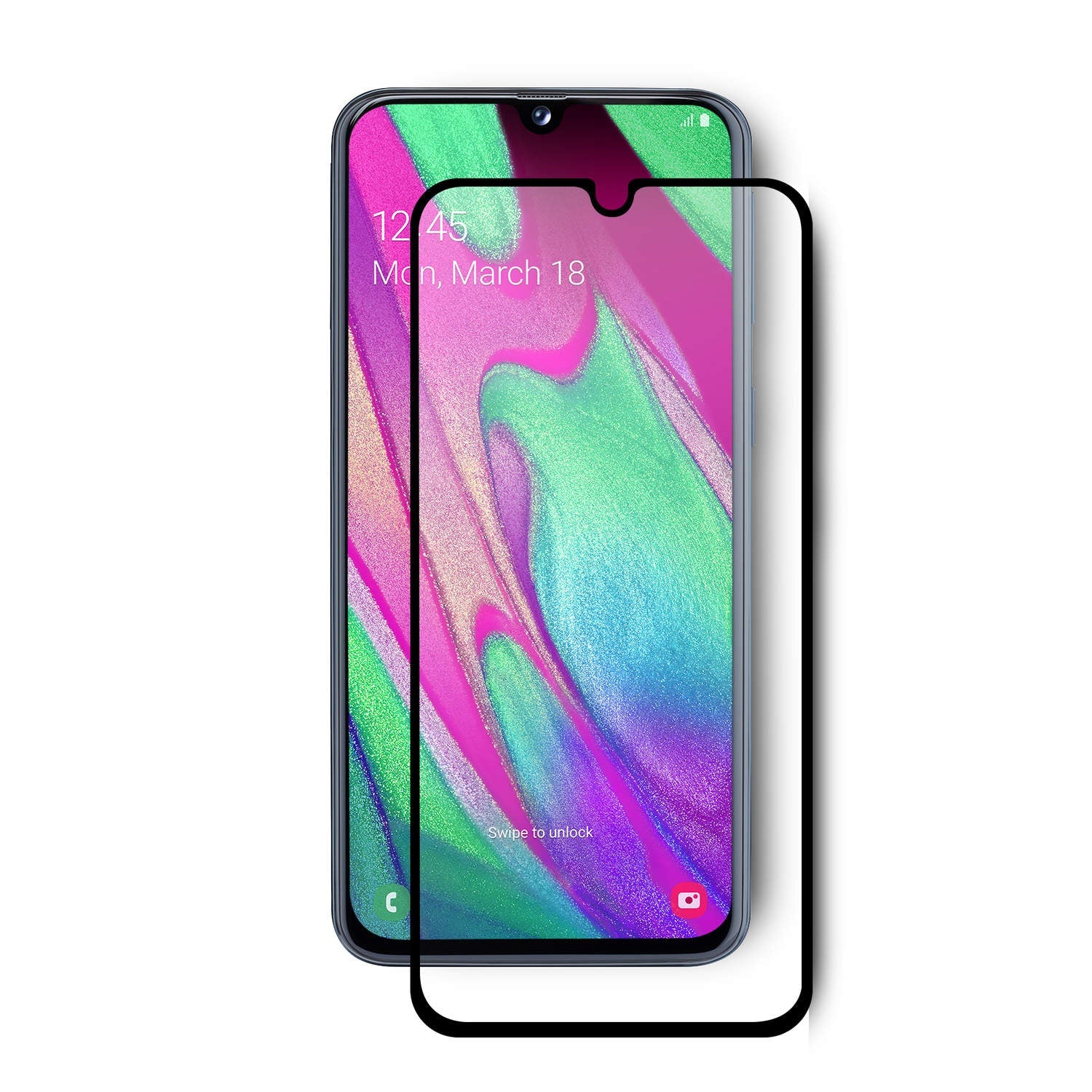2X Skärmskydd i Härdat Glas för Samsung Galaxy A40 Generic