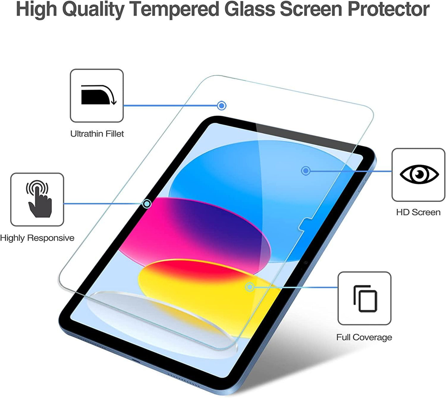 2X Displayskydd i härdat glas till iPad 10.9 Gen 10 Generic