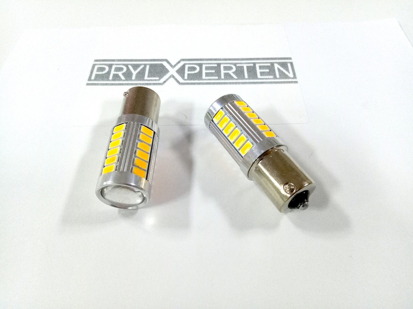2x Gul 1156 P21W 7056 BA15S 33st smd 5630 Generic