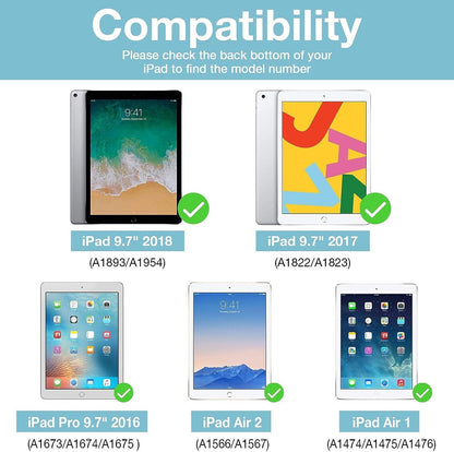 2X Displayskydd i härdat glas till iPad Pro 9,7 tum iPad 9,7" 2018 6:e gen Generic