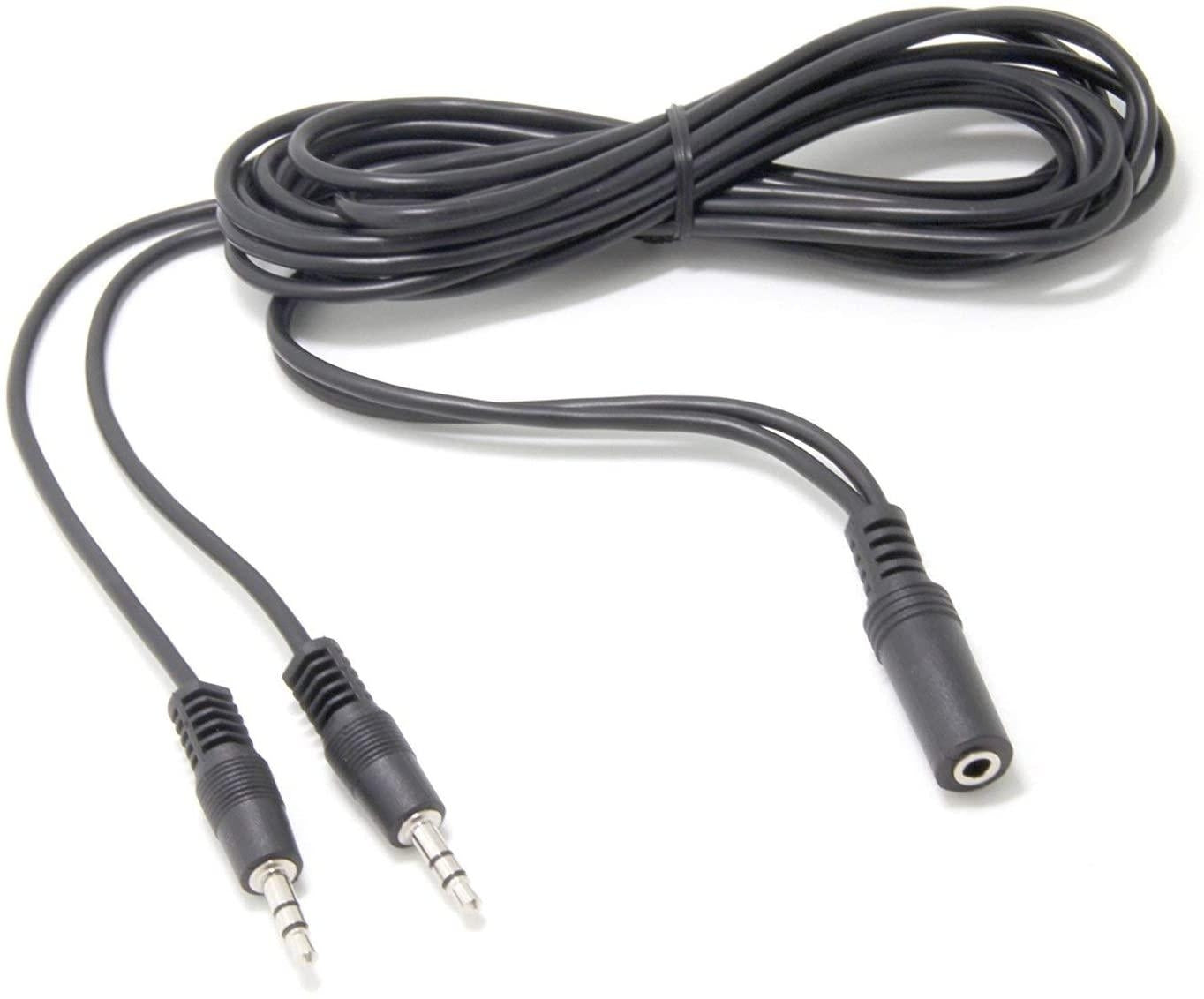 2st 3.5 mm hona till 2 hane Y Splitter Audio kabel 1,5 Meter Generic