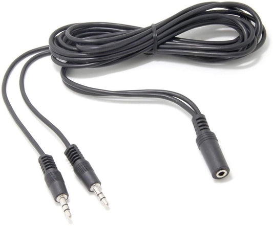 2st 3.5 mm hona till 2 hane Y Splitter Audio kabel 1,5 Meter Generic