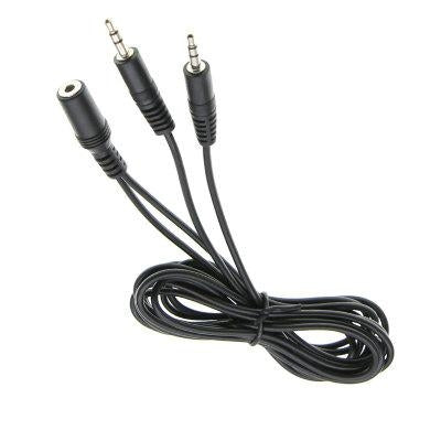 2st 3.5 mm hona till 2 hane Y Splitter Audio kabel 1,5 Meter Generic