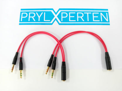 2st 4-polig 3.5 mm hona till 2 hane Y Splitter Audio kabel Generic