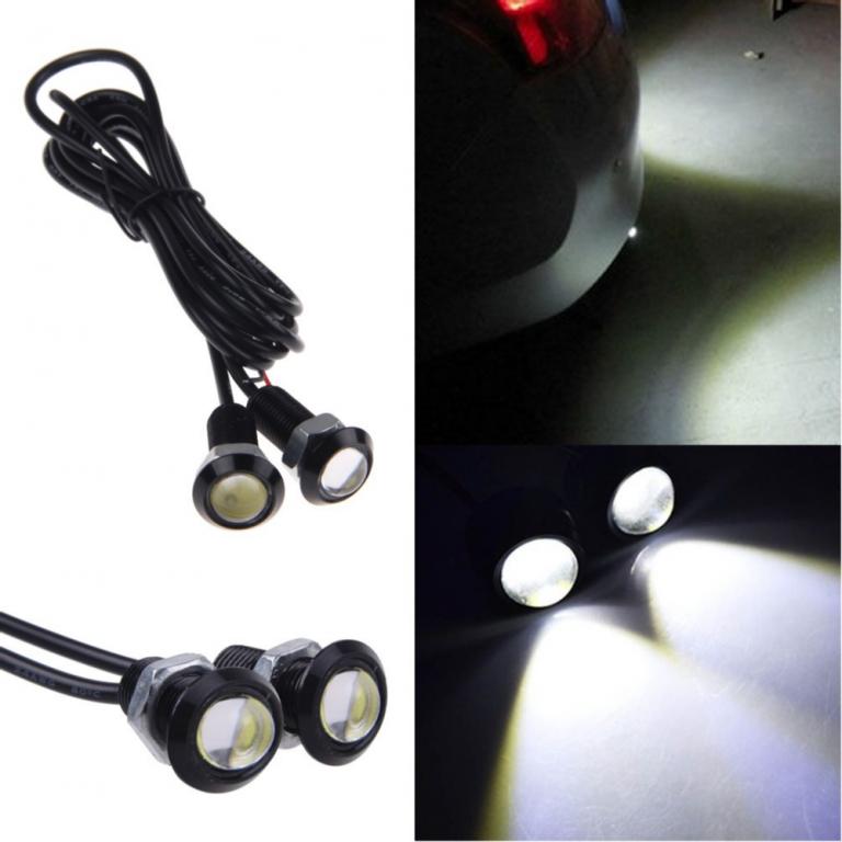 2st 12W LED Eagle Eye Daytime DRL Light Dimljus 18mm Generic