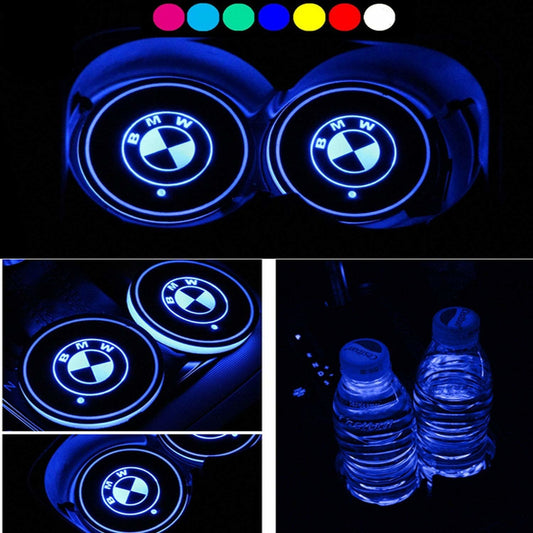 2X BMW logo Led bottenplatta till mugghållare Generic