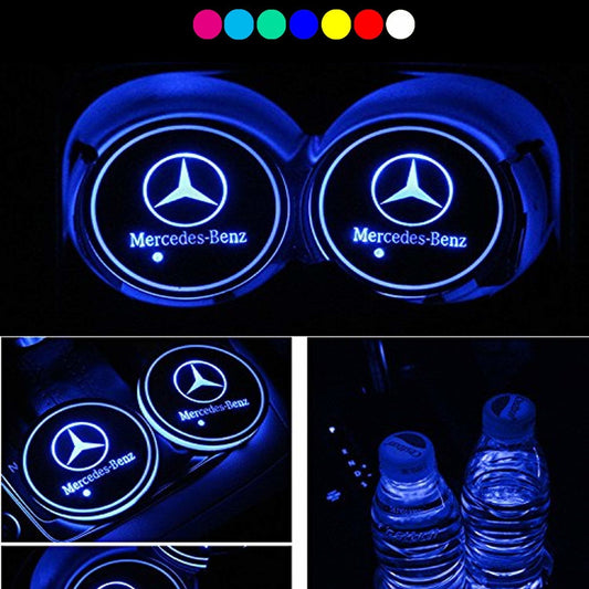 2X Mercedes logo Led bottenplatta till mugghållare Generic