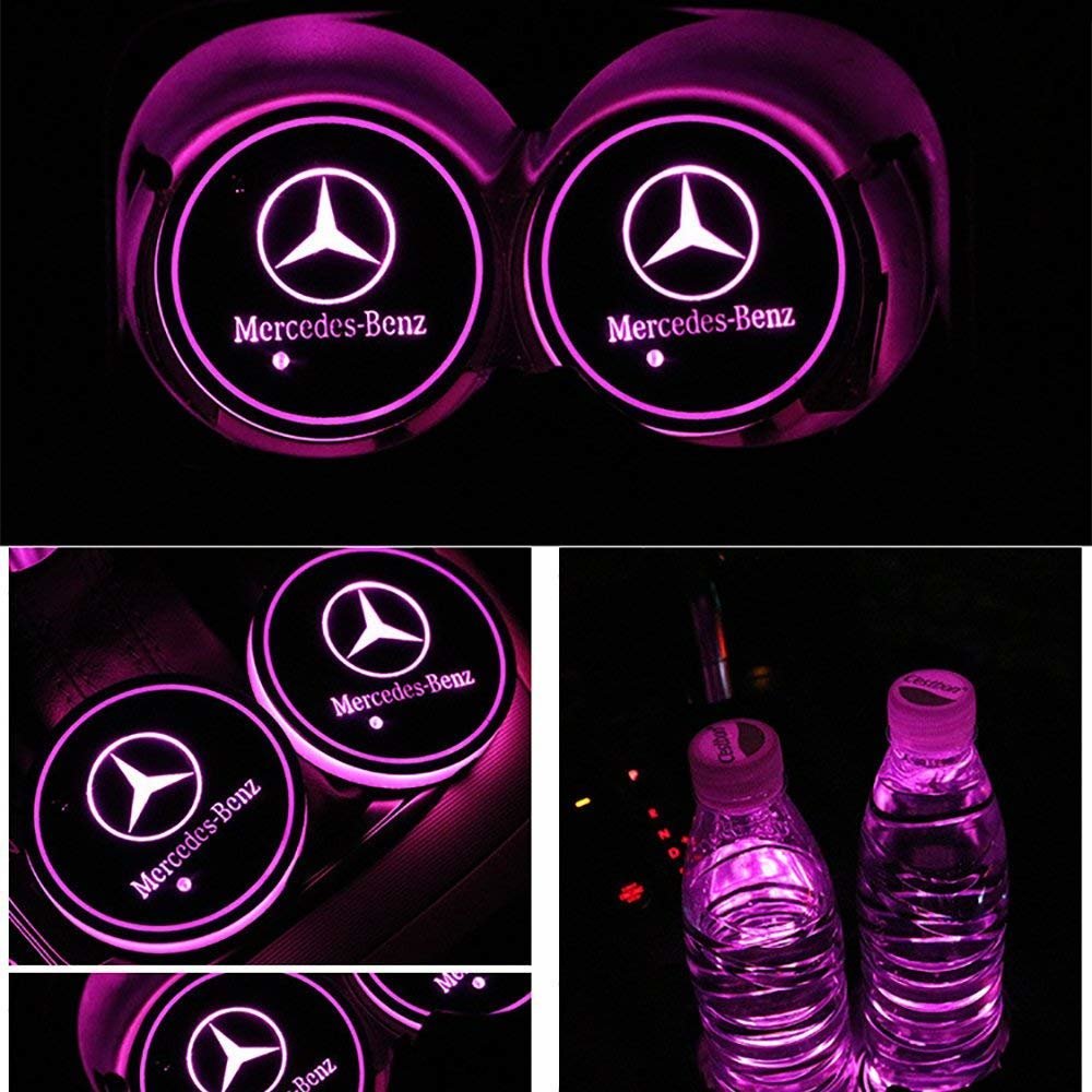 2X Mercedes logo Led bottenplatta till mugghållare Generic
