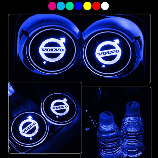 2X Volvo logo Led bottenplatta till mugghållare Generic