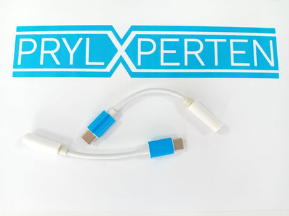 2x Adapter USB-C till 3.5mm Vit Generic