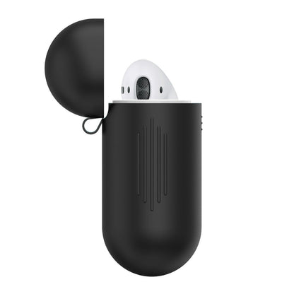 2x Silikonskal fodral för Apple Airpods / Airpods 2 - Svart Generic