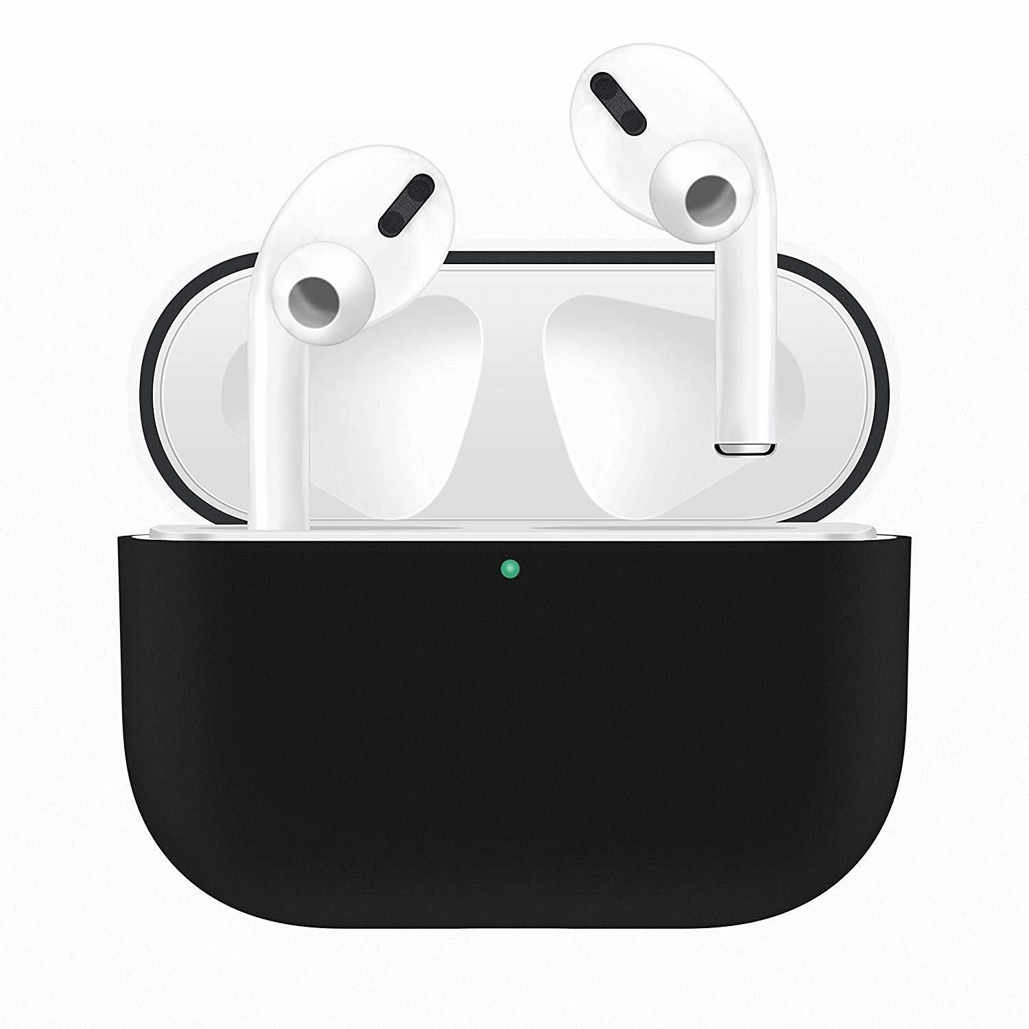 2x Silikonskal fodral för Apple Airpods PRO Svart Generic