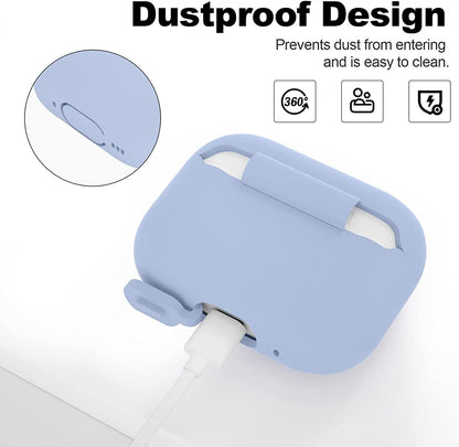 2x Blå Airpods PRO 2 Silikonskal fodral Generic