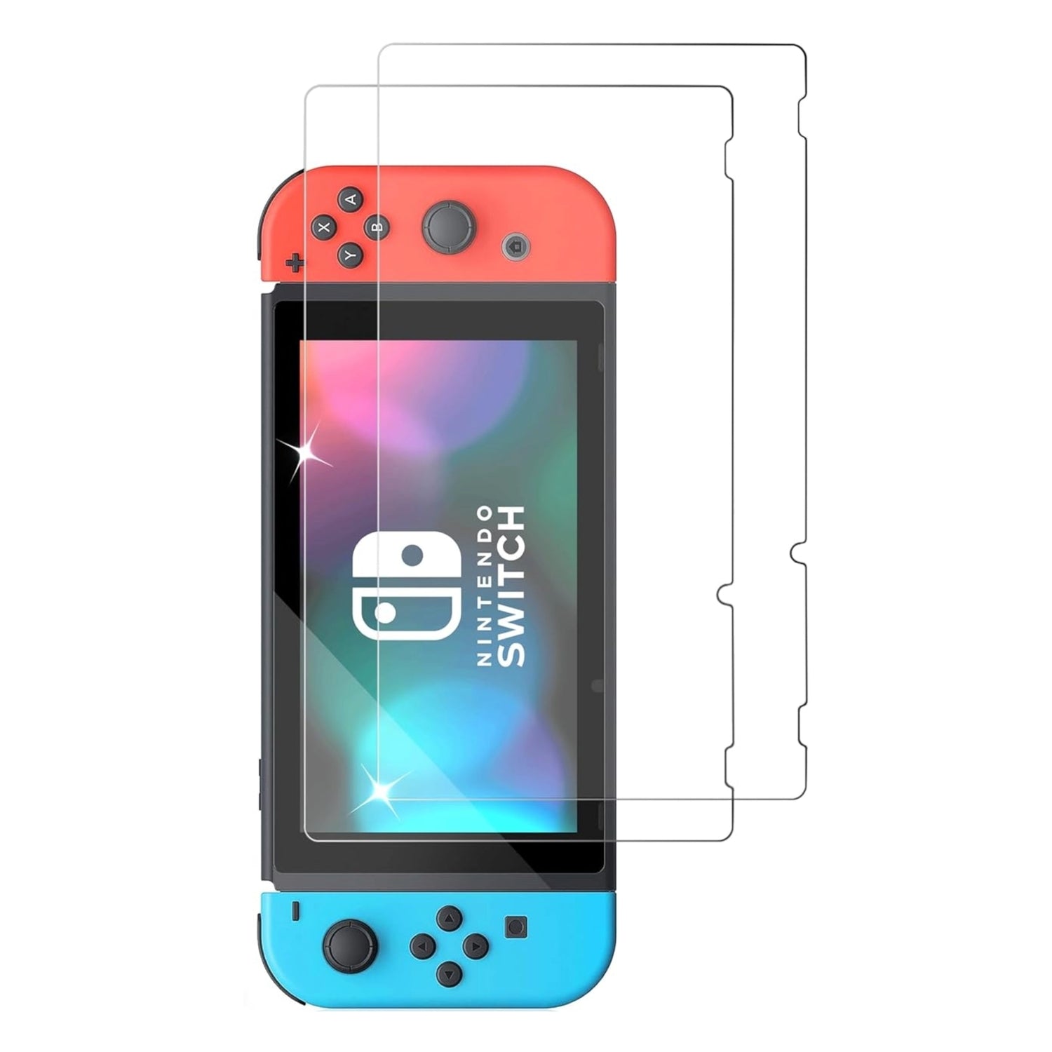 2x Kompatibel med Nintendo Switch Härdat glas skärmskydd Generic