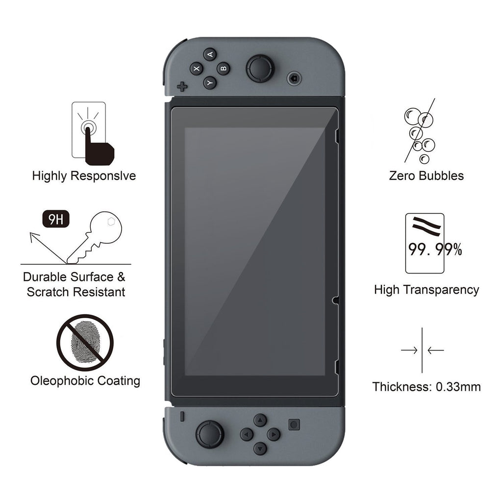2x Kompatibel med Nintendo Switch Härdat glas skärmskydd Generic