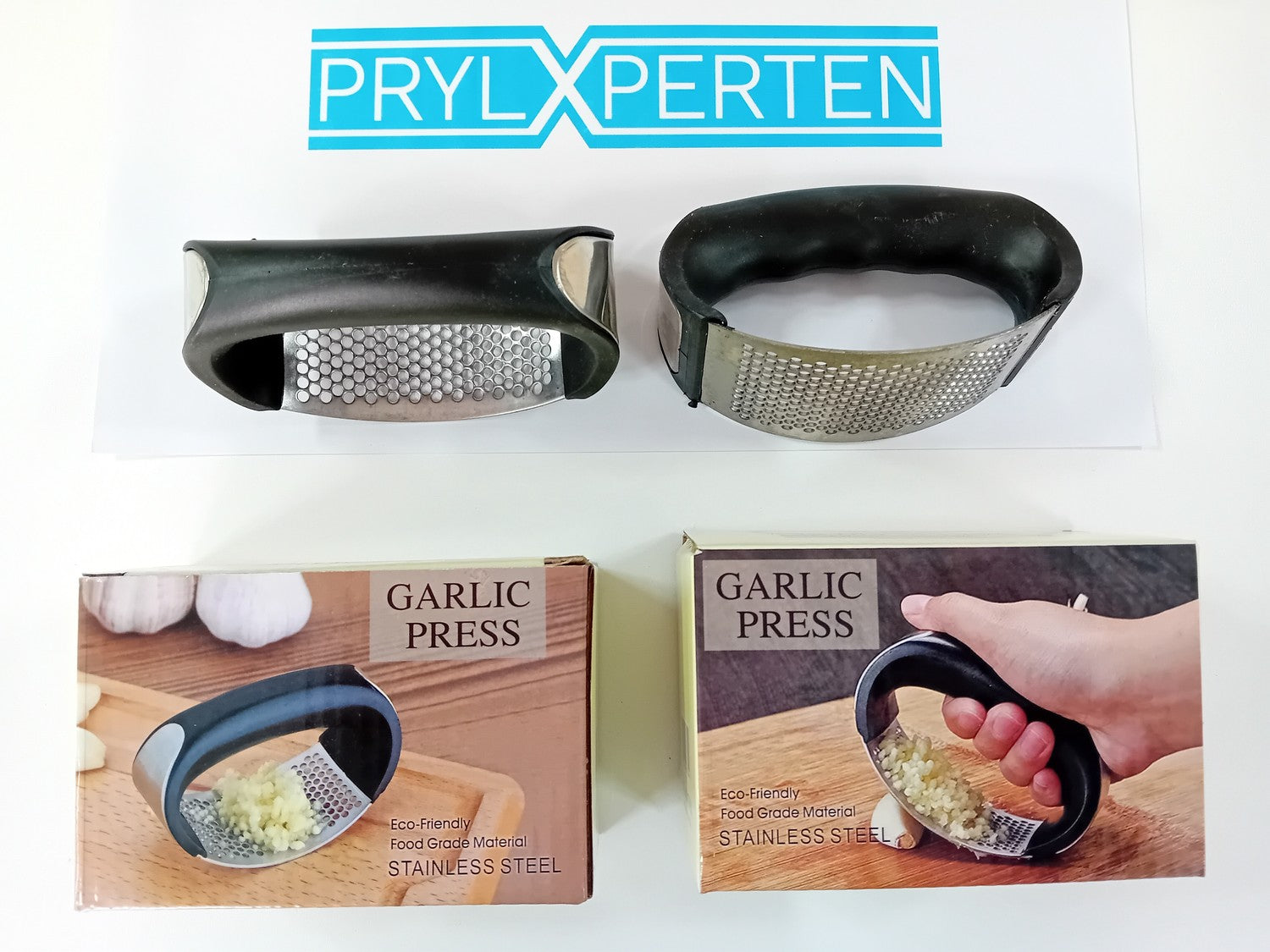 2x Vitlökspress tillverkat av kraftig stål Generic