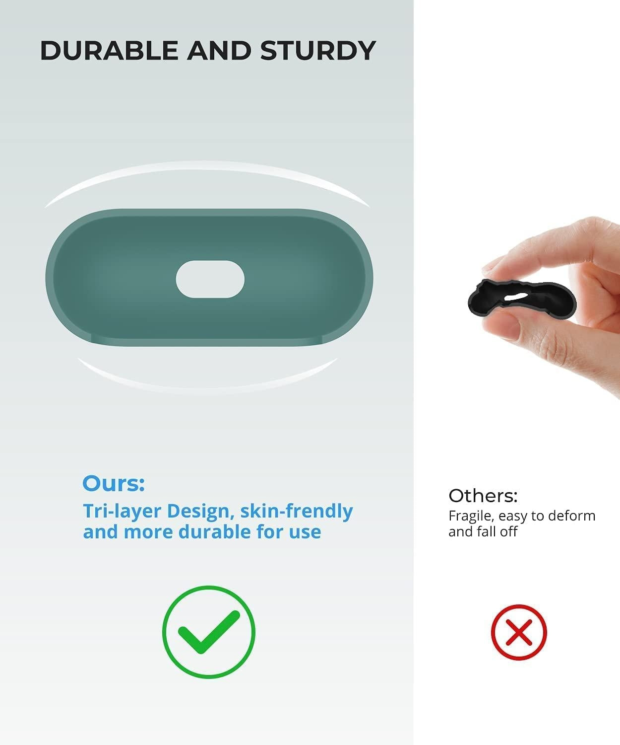 2x Grön Apple AirPods 3 skal silikon skyddsfodral för AirPods 3 Generic