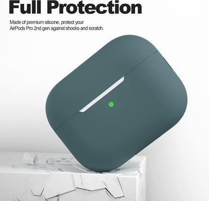 2x Grön Airpods PRO 2 Silikonskal fodral Generic