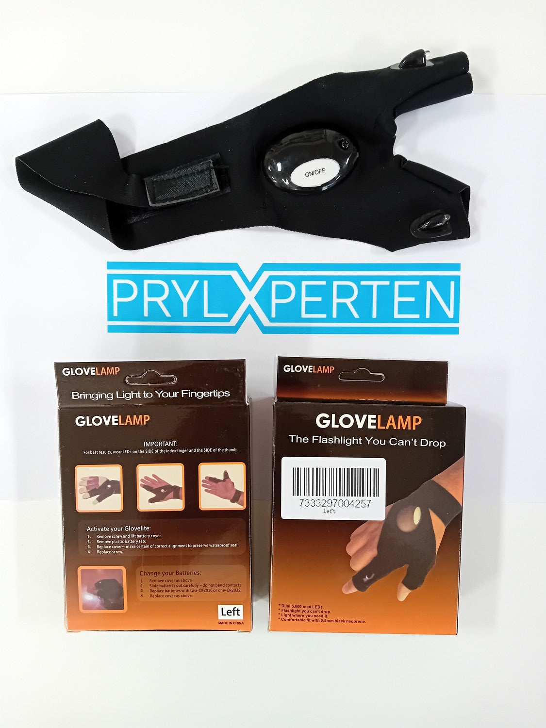 2x Magic handske Vänster ficklampa du inte kan släppa Generic