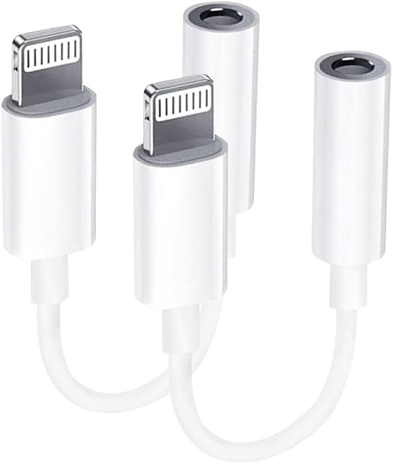 2x Lightning till 3,5 mm adapter för hörlurar Generic
