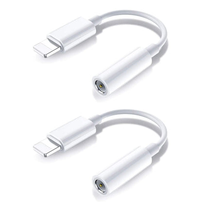 2x BT Lightning till 3,5 mm adapter för hörlurar BT ljud och samtal Generic