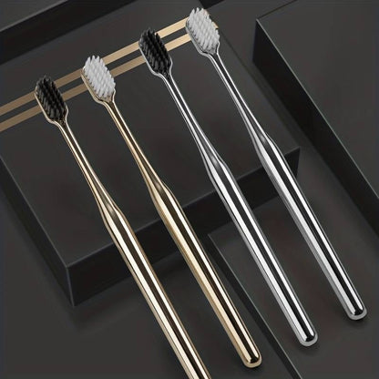 2x Lyxig Tandborste silverkrom mjuk Generic