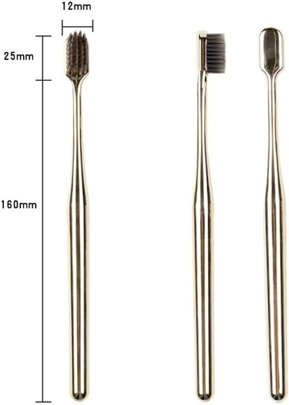2x Lyxig Tandborste guld mjuk Generic