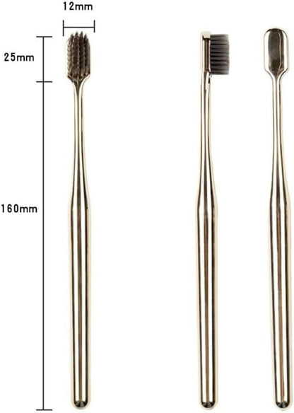 2x Lyxig Tandborste guld mjuk Generic