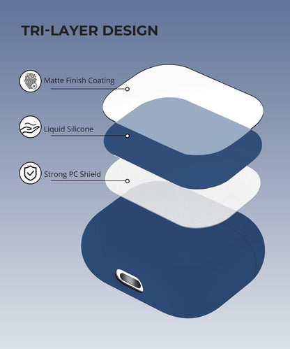 2x Marinblå Apple AirPods 3 skal silikon skyddsfodral för AirPods 3 Generic