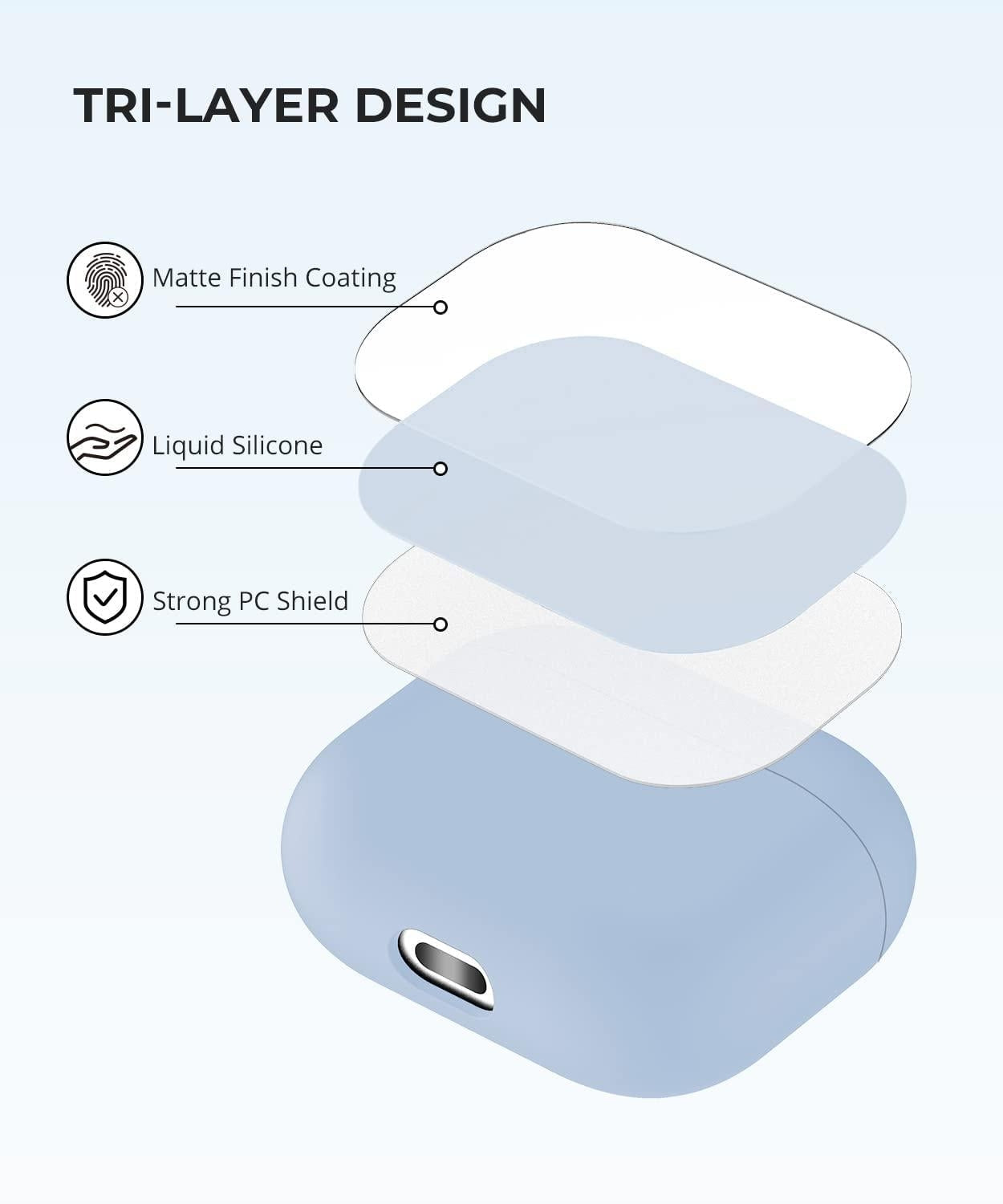 2x Lila Apple AirPods 3 skal silikon skyddsfodral för AirPods 3 Generic