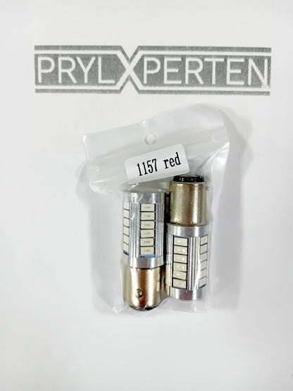 2x Röd 1157 P21/5W BAY15D 33st smd 5730 Generic