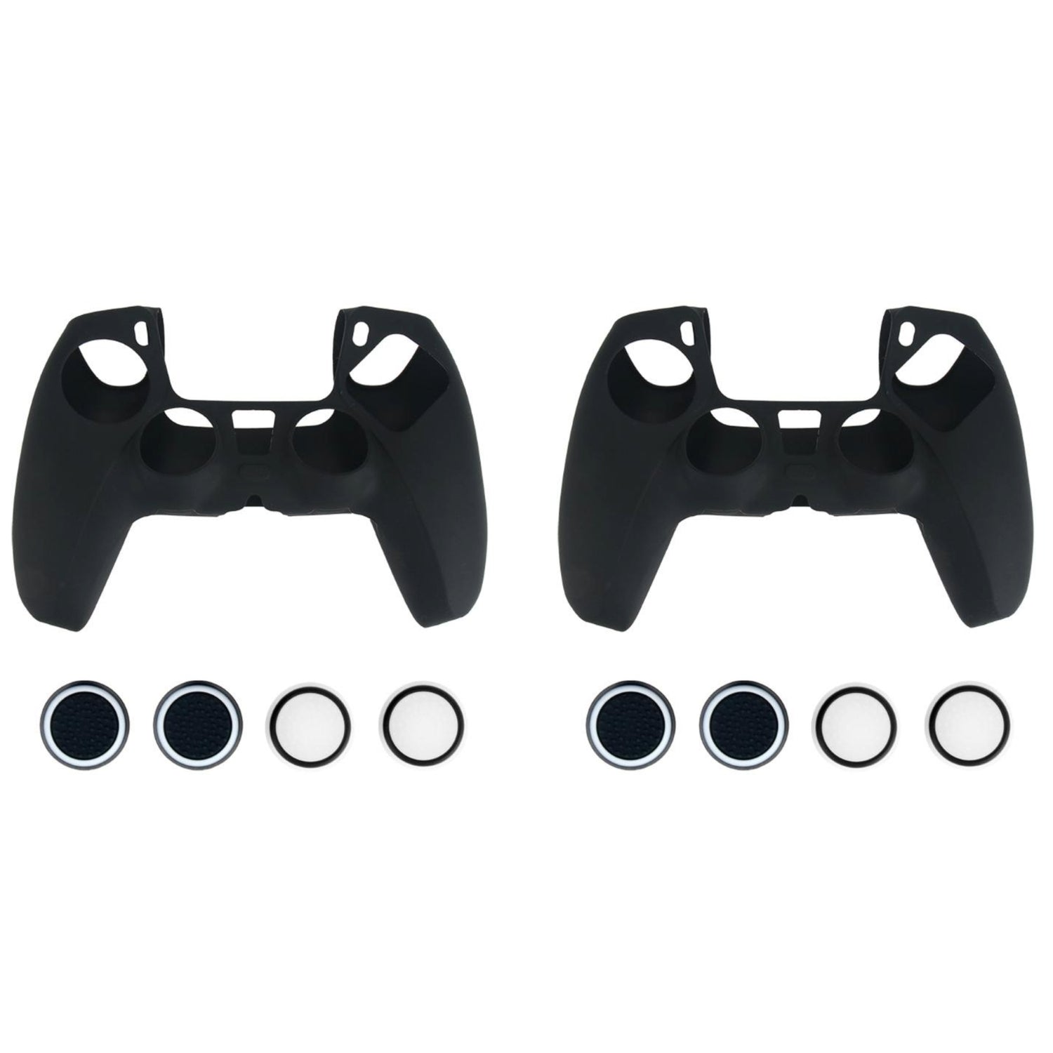 2x Silikonskydd för Playstation 5 PS5 Kontroll - Svart Generic