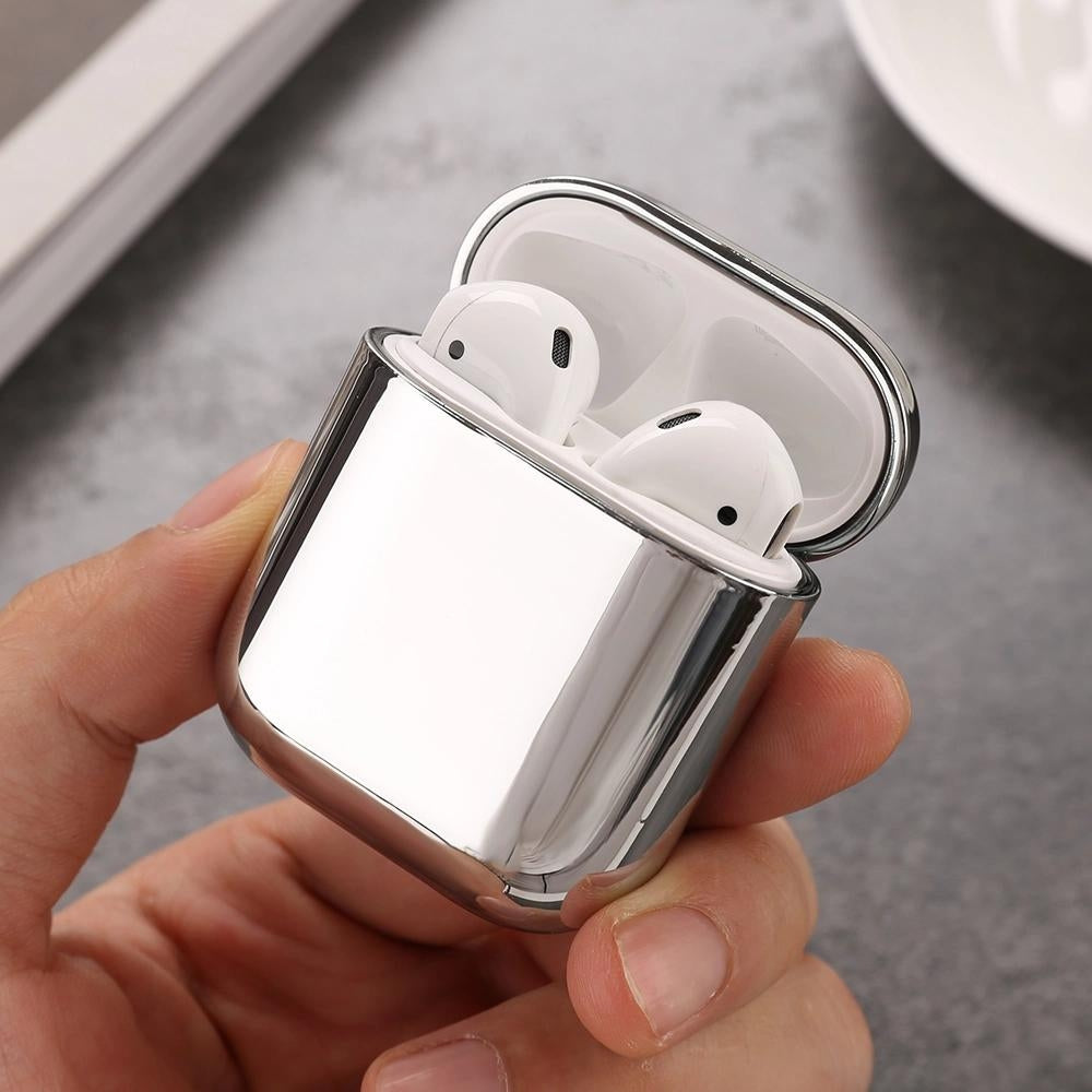 2x Silver Electroplate fodral Apple Airpods / Airpods 2 Generic