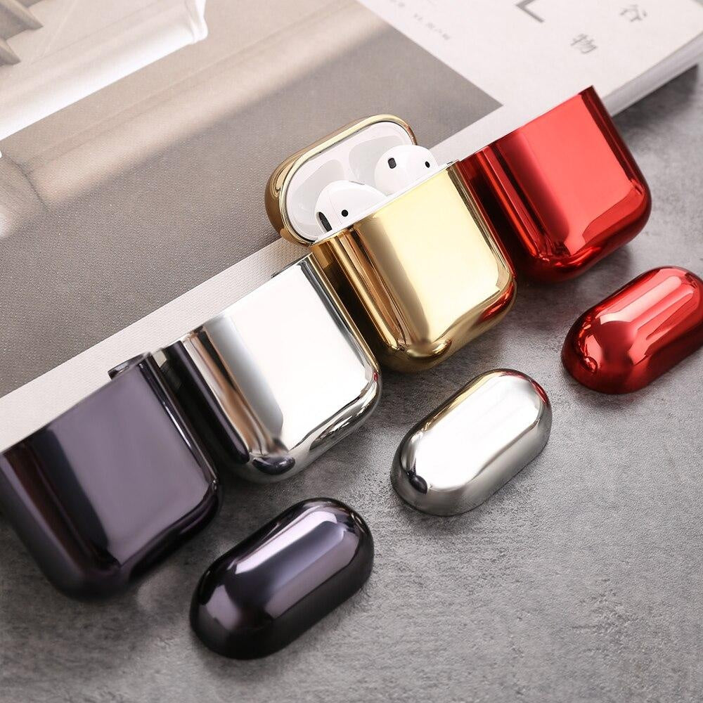 2x Silver Electroplate fodral Apple Airpods / Airpods 2 Generic